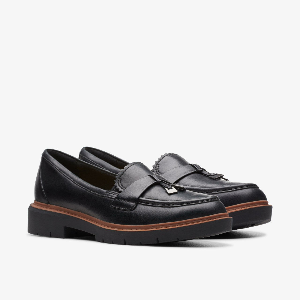Westlynn Bella Black Leather Clarks Women