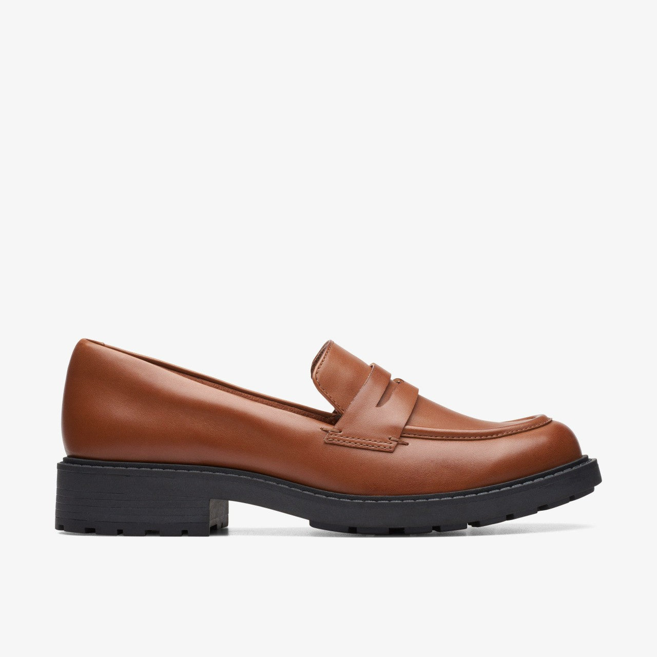 Orinoco 2 Penny Loafer Dark Tan Leather Clarks Women