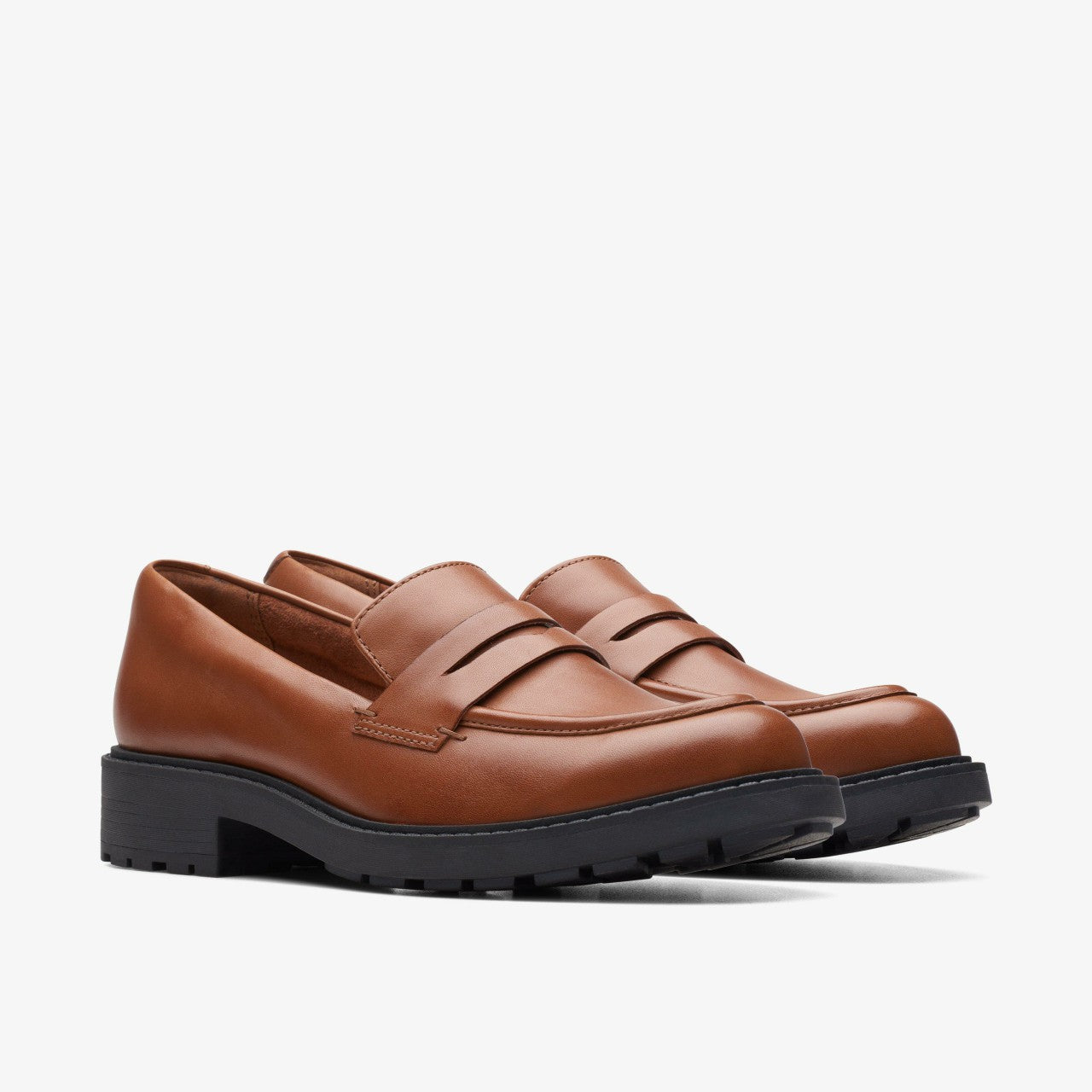 Orinoco 2 Penny Loafer Dark Tan Leather Clarks Women
