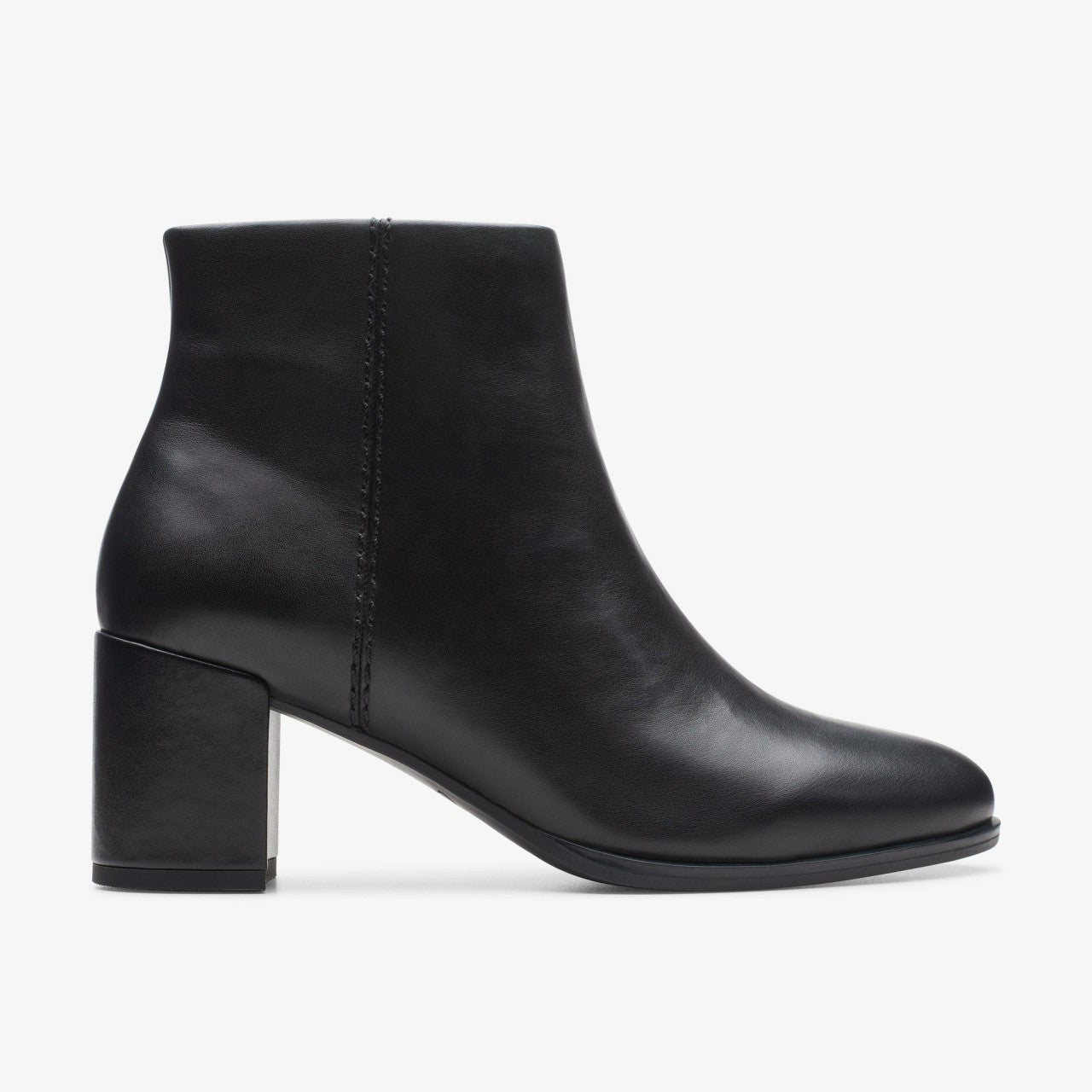 Freva 55 Zip Ankle Boot Black Leather Clarks Women