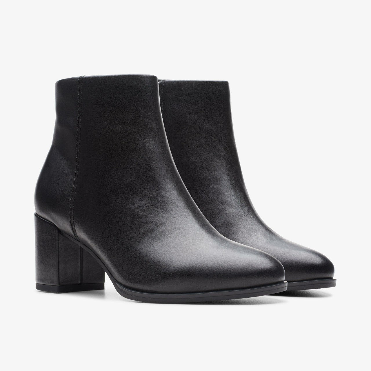 Freva 55 Zip Ankle Boot Black Leather Clarks Women