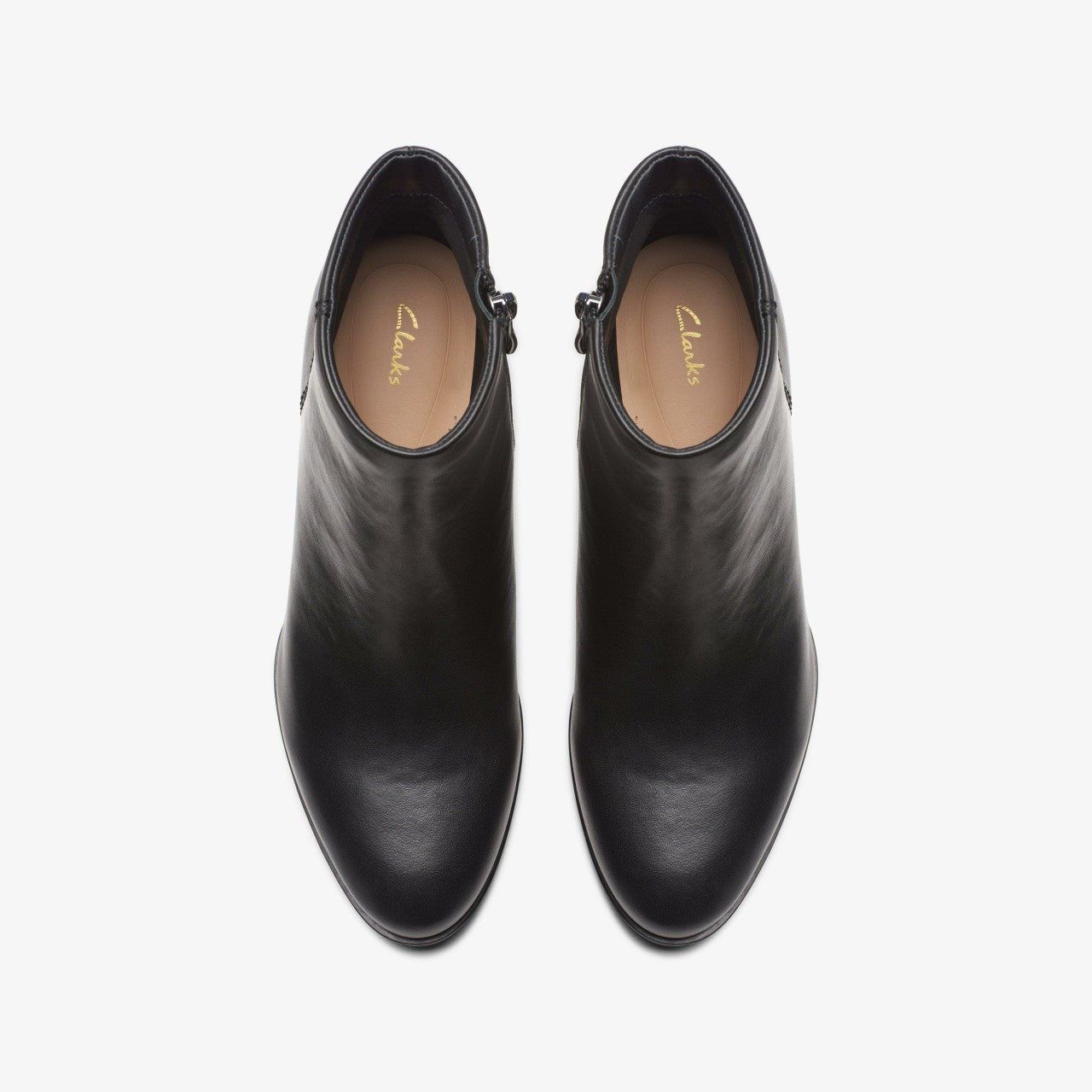 Freva 55 Zip Ankle Boot Black Leather Clarks Women