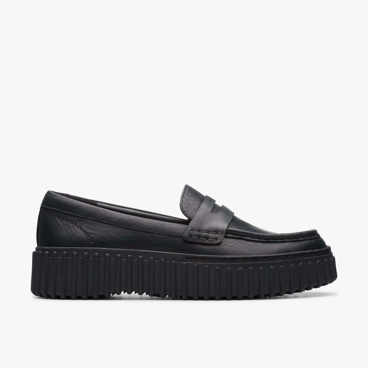 Torhill Penny Loafer Black Leather Clarks Women