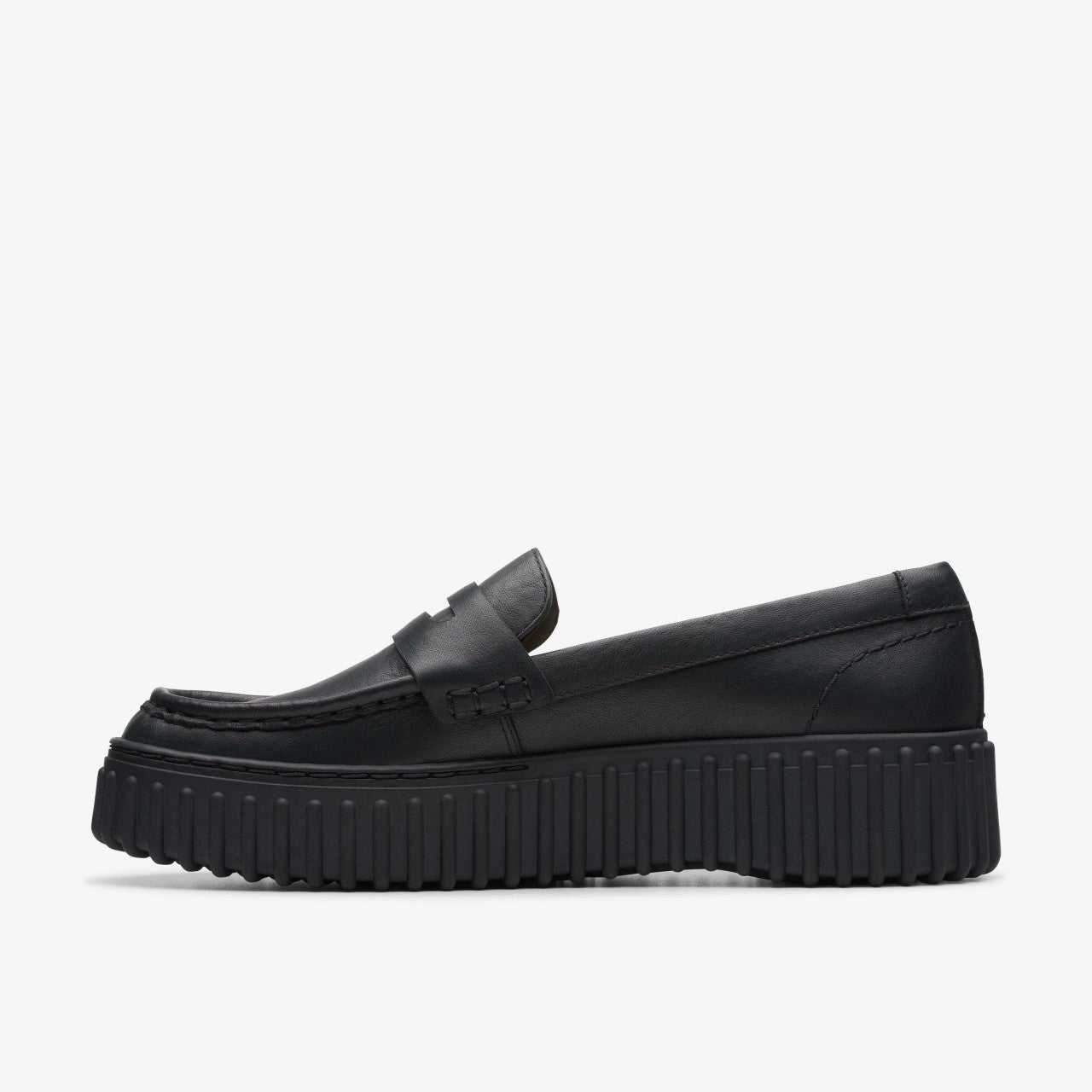 Torhill Penny Loafer Black Leather Clarks Women