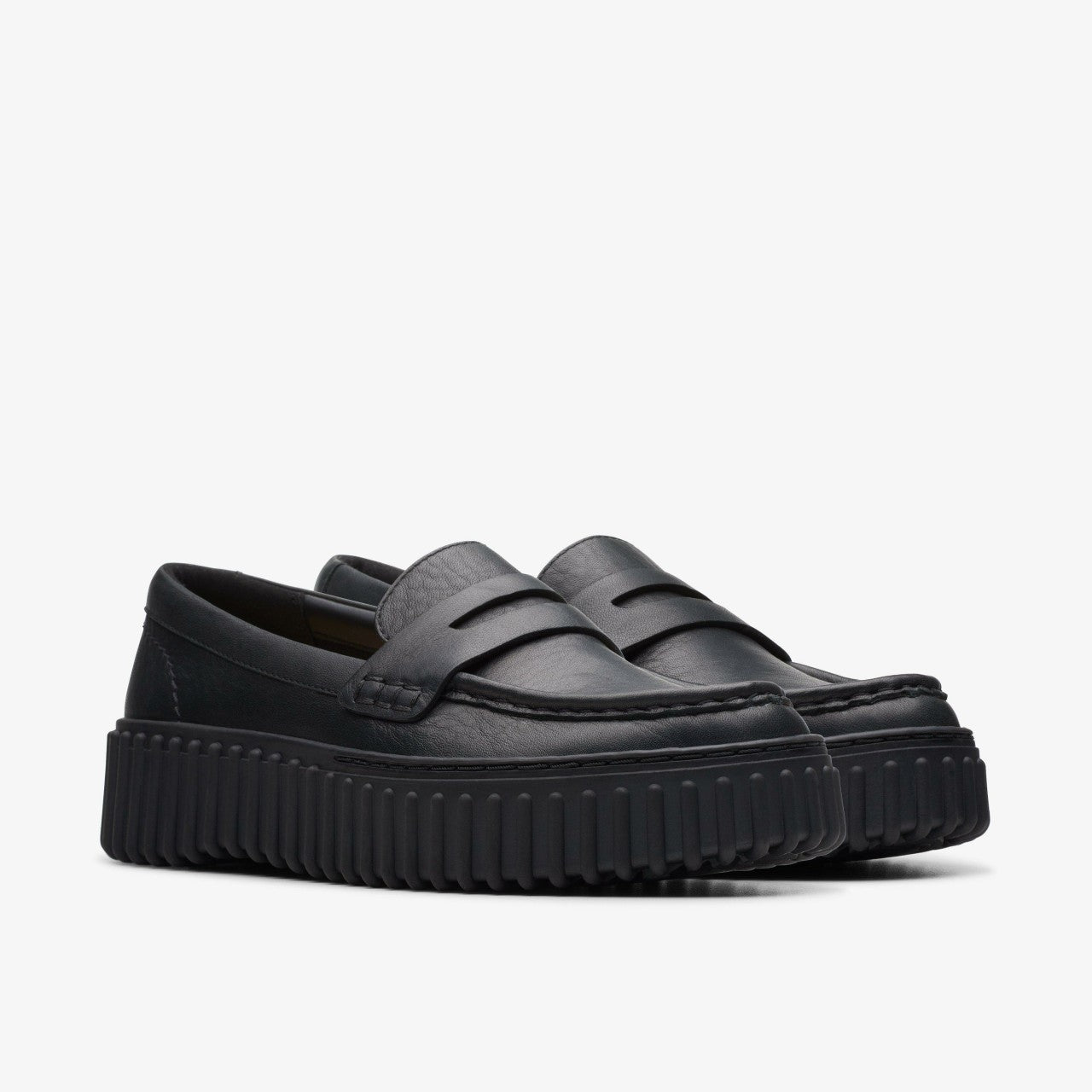 Torhill Penny Loafer Black Leather Clarks Women