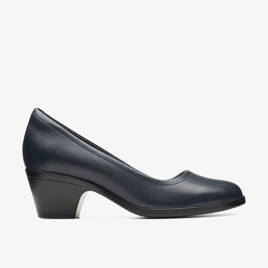 Emily2 Ruby Navy Leather Clarks Women