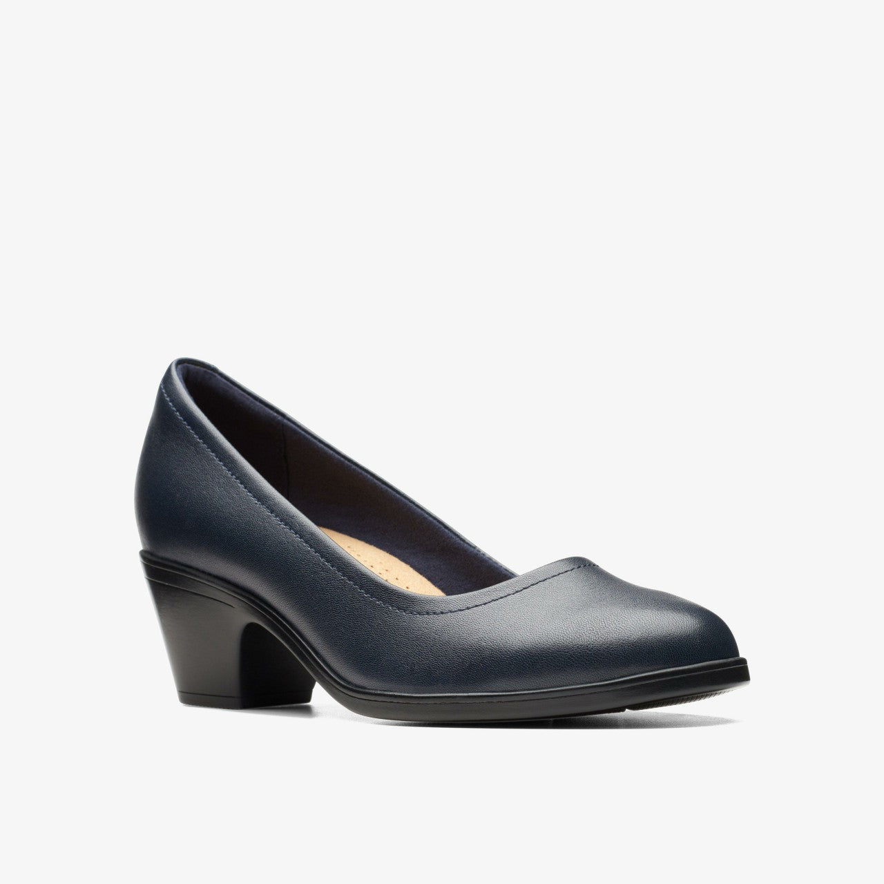 Emily2 Ruby Navy Leather Clarks Women