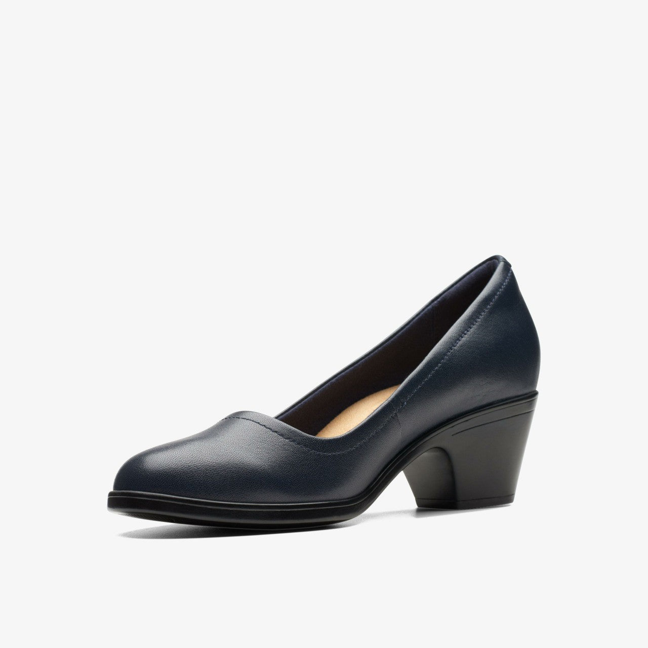 Emily2 Ruby Navy Leather Clarks Women