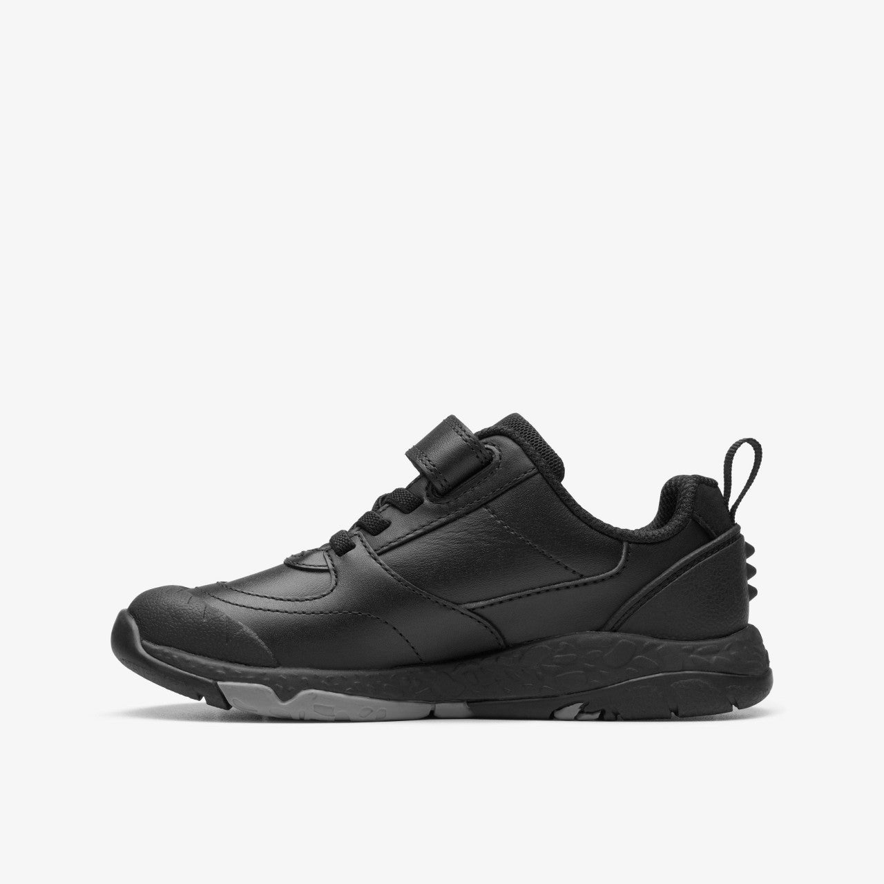 Steggy Stride Kid Black Leather Clarks Kids