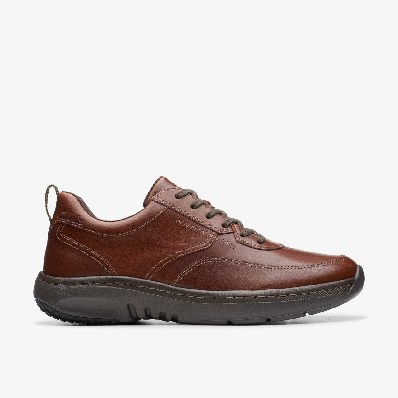 Clarks Pro Lace Dark Tan Leather Clarks Men
