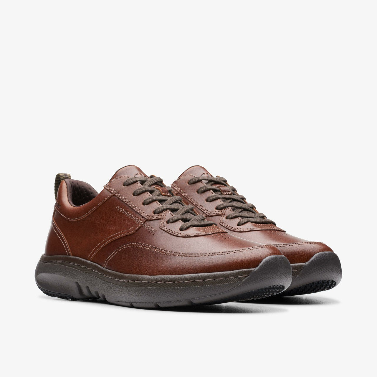 Clarks Pro Lace Dark Tan Leather Clarks Men