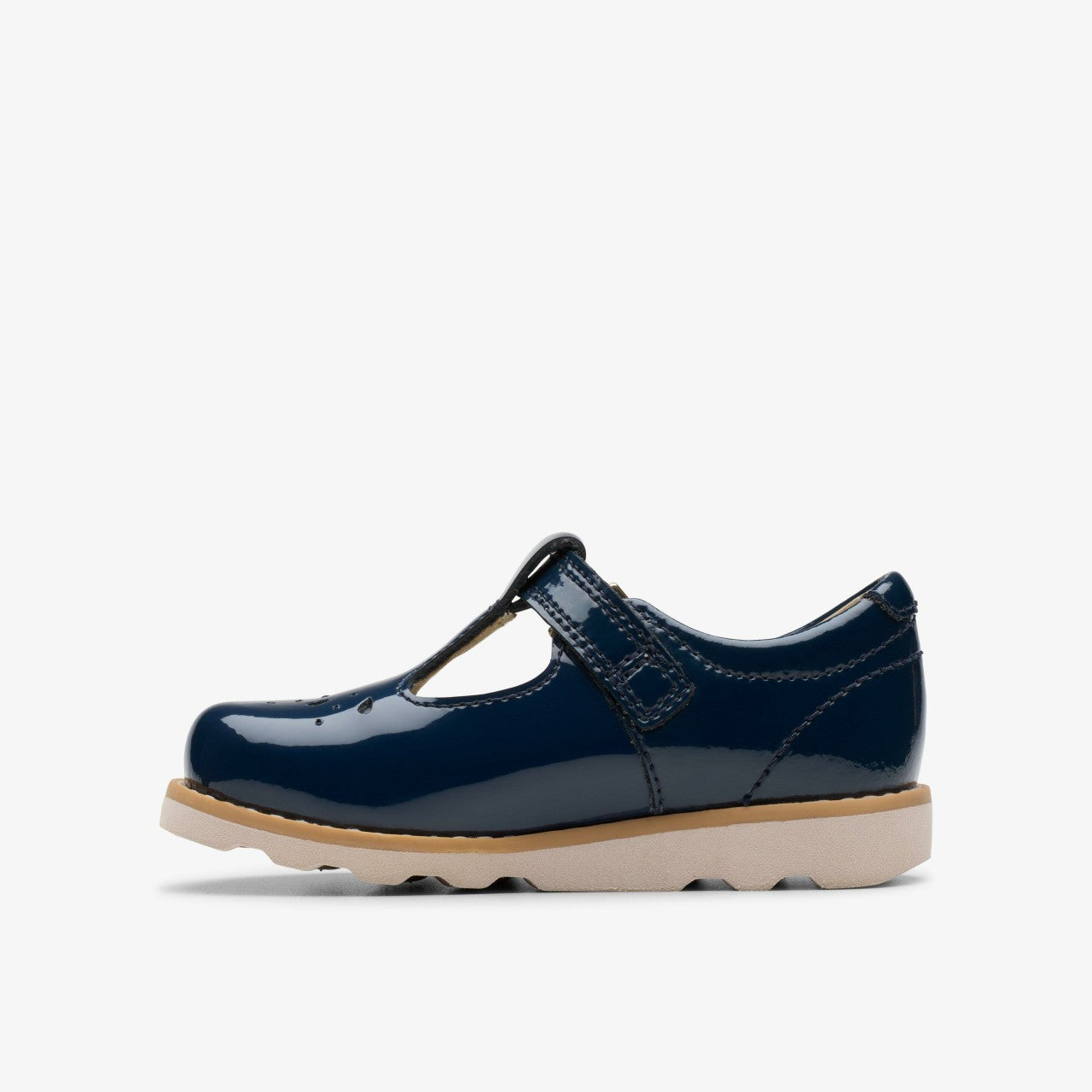Crown Print Toddler Navy Patent Clarks Babies|Kids