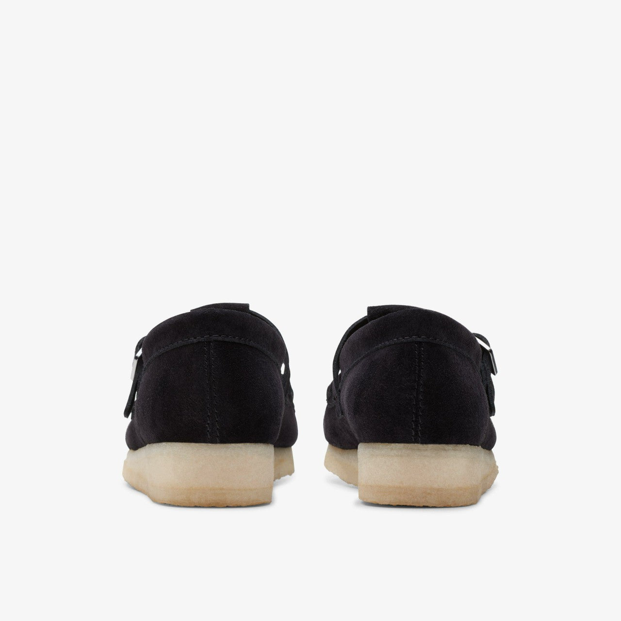 Wallabee T Bar Black Suede Clarks Women