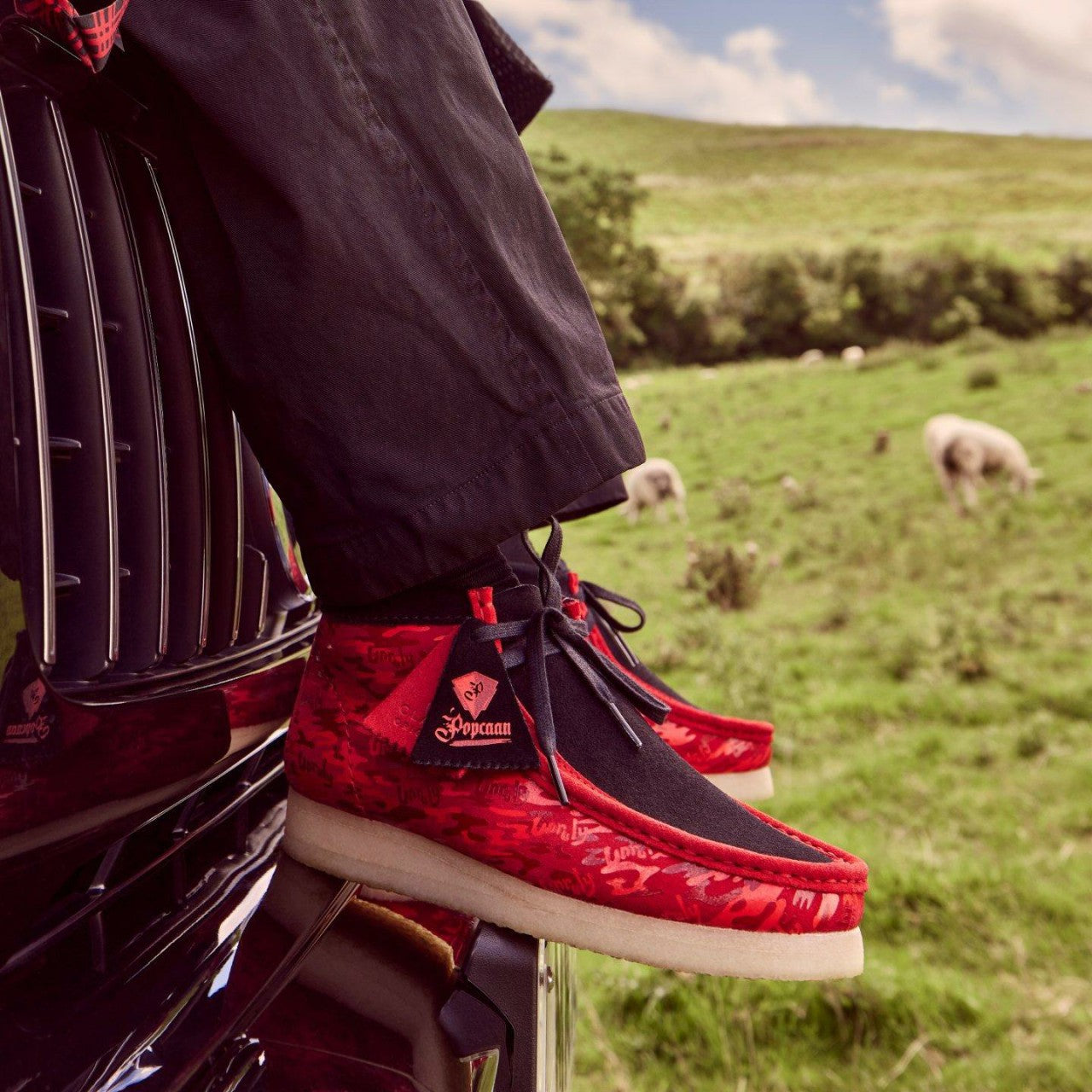 Wallabee Boot Red Camouflage Clarks Men