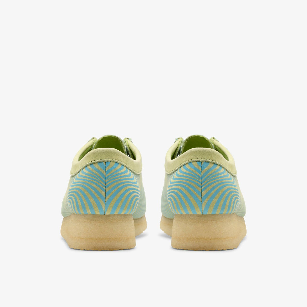 Wallabee Blue/Lime Print Clarks Women