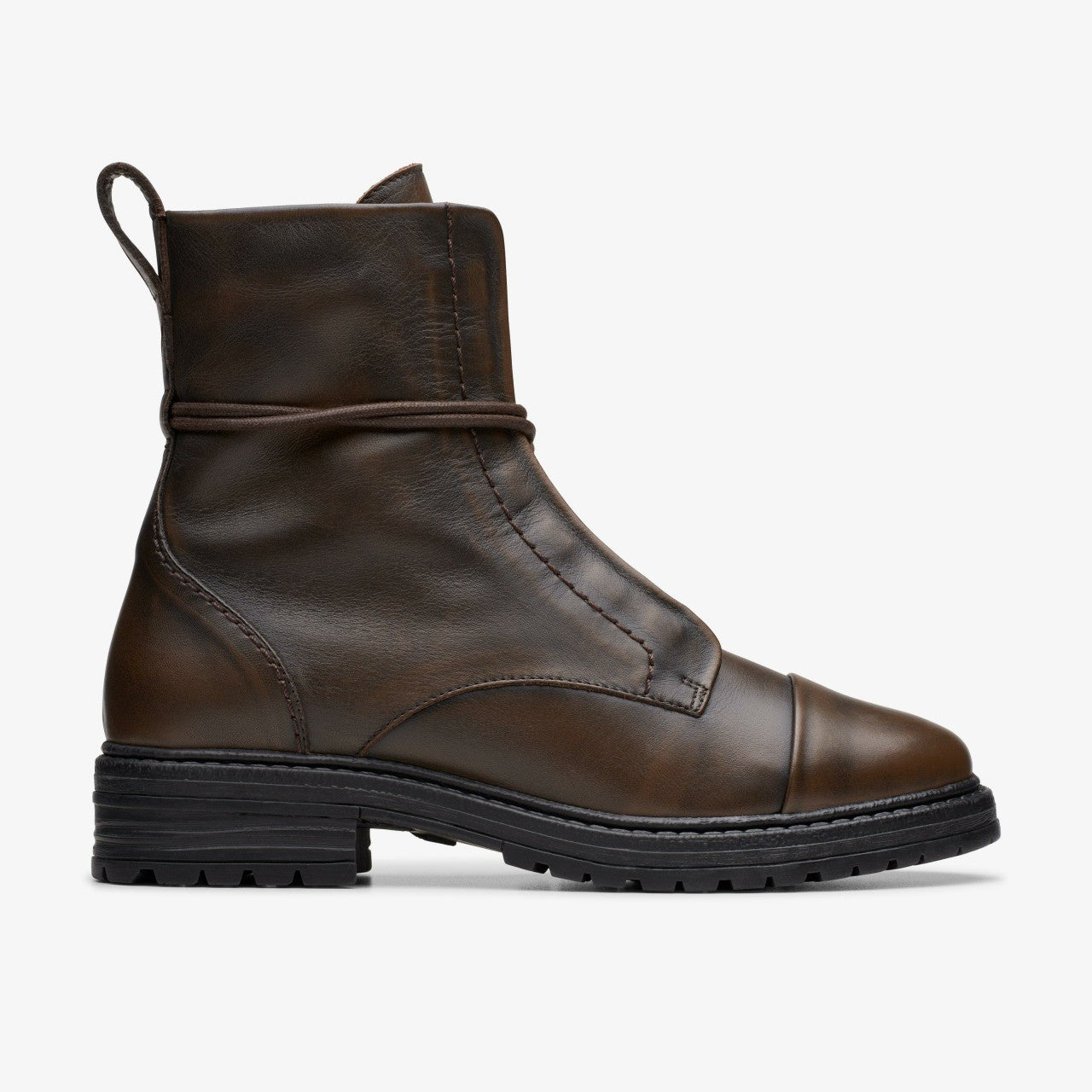 Rixley Lace Dark Brown Leather Clarks Women