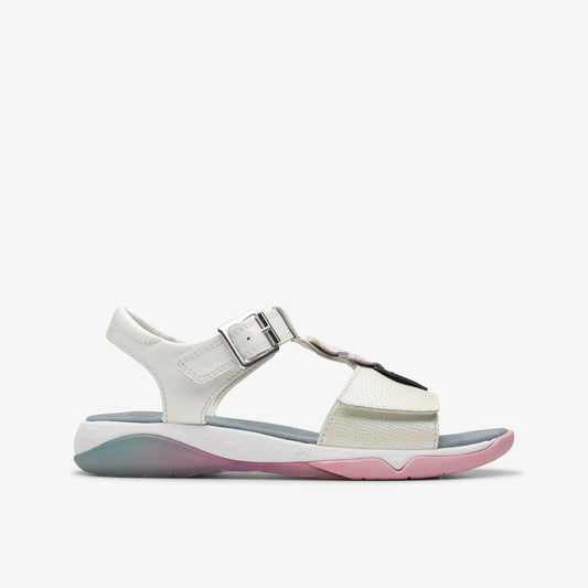Osian Charm Kid White Clarks Kids