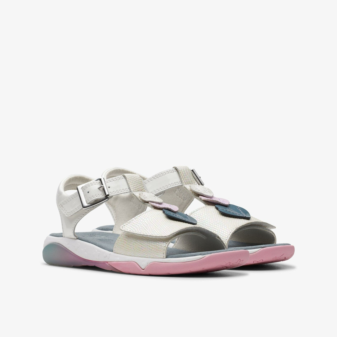 Osian Charm Kid White Clarks Kids