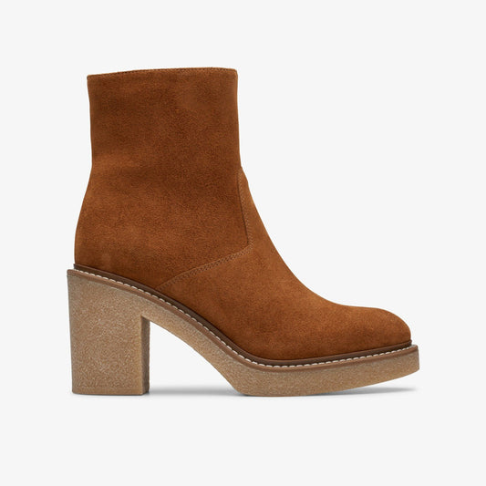 Colden Up Dark Tan Suede Clarks Women