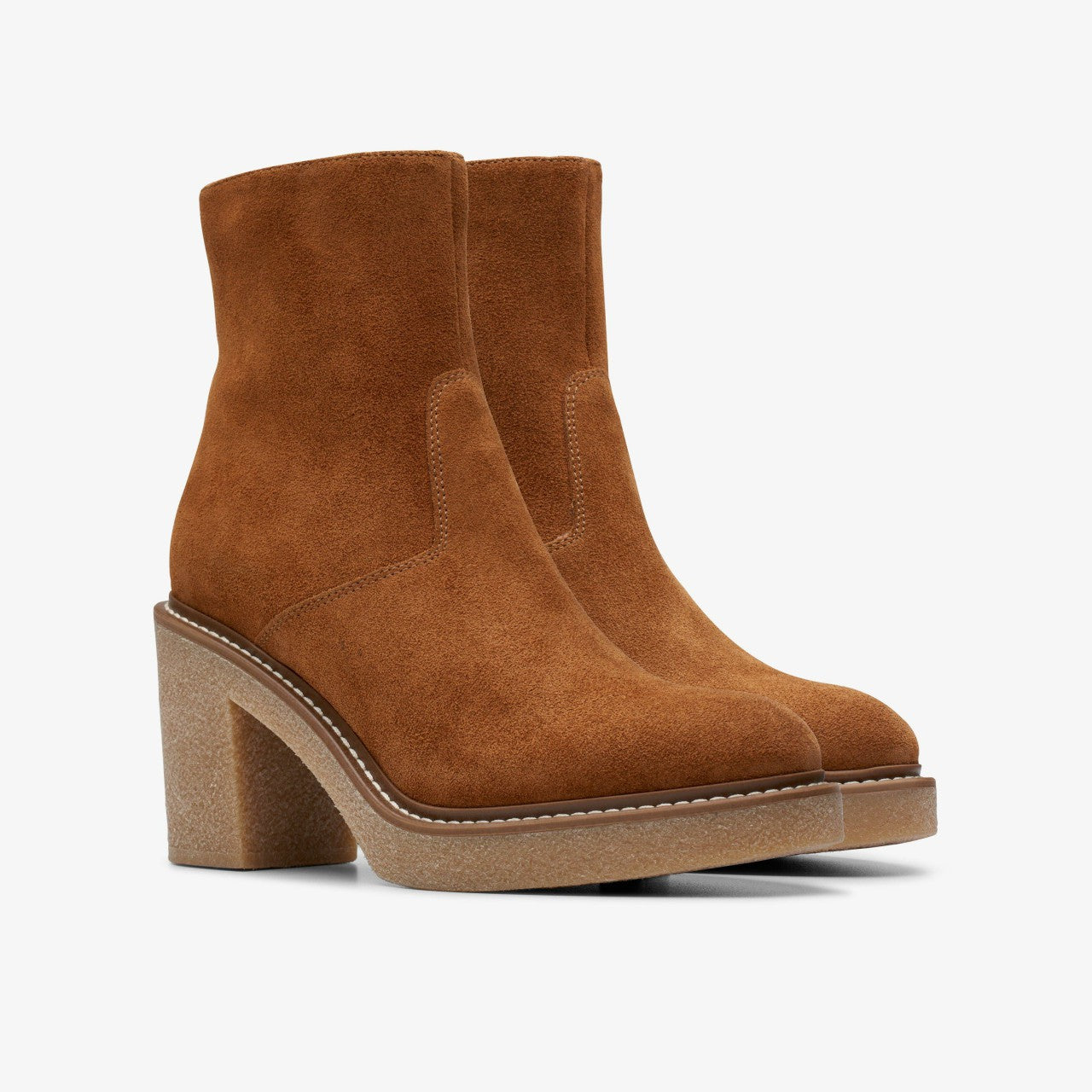 Colden Up Dark Tan Suede Clarks Women