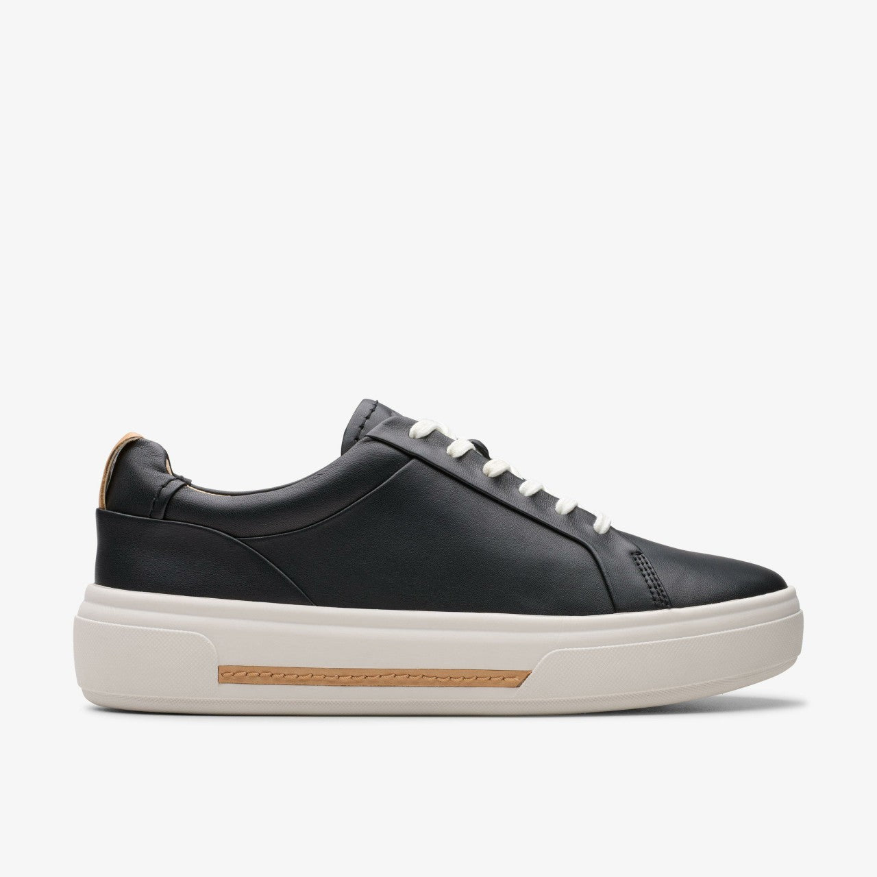 Hollyhock Walk Black Leather Clarks Women