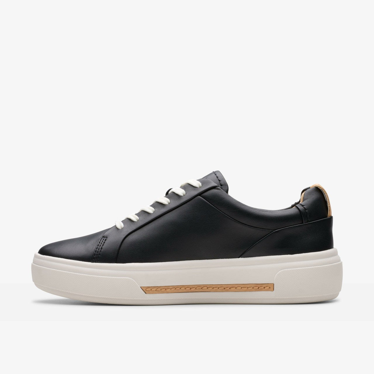 Hollyhock Walk Black Leather Clarks Women