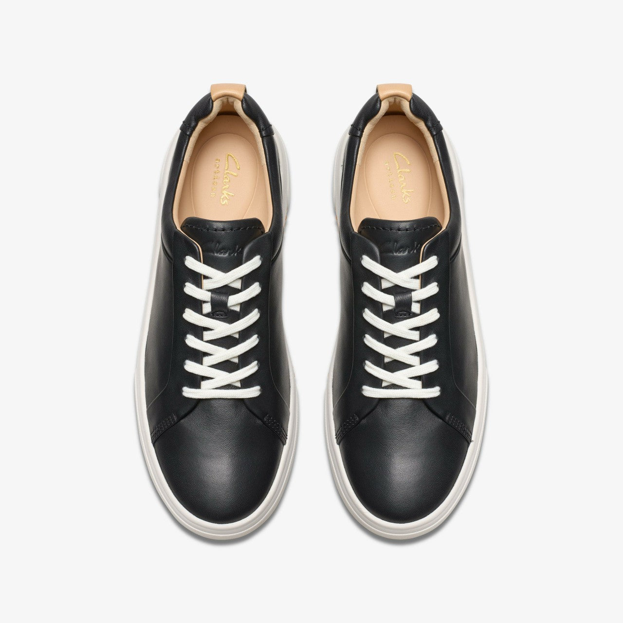 Hollyhock Walk Black Leather Clarks Women