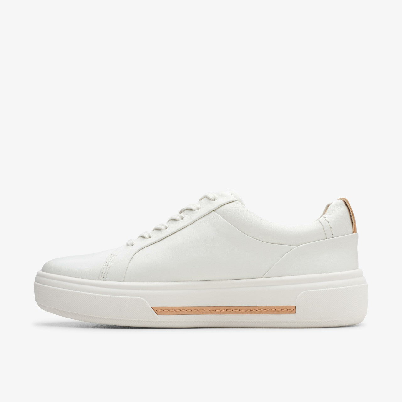 Hollyhock Walk Off White Leather Clarks Women