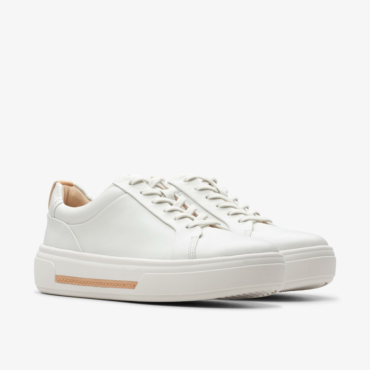 Hollyhock Walk Off White Leather Clarks Women