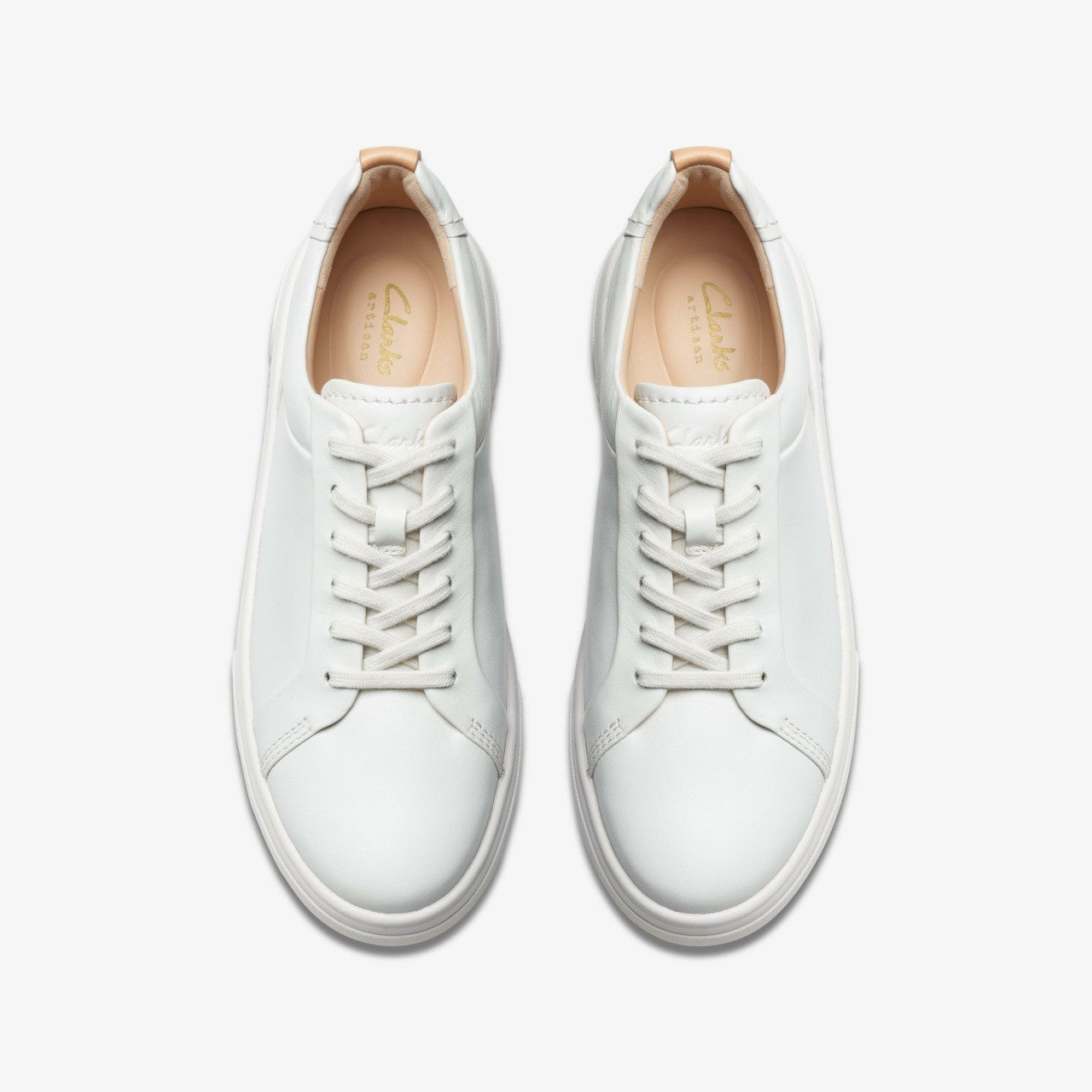 Hollyhock Walk Off White Leather Clarks Women