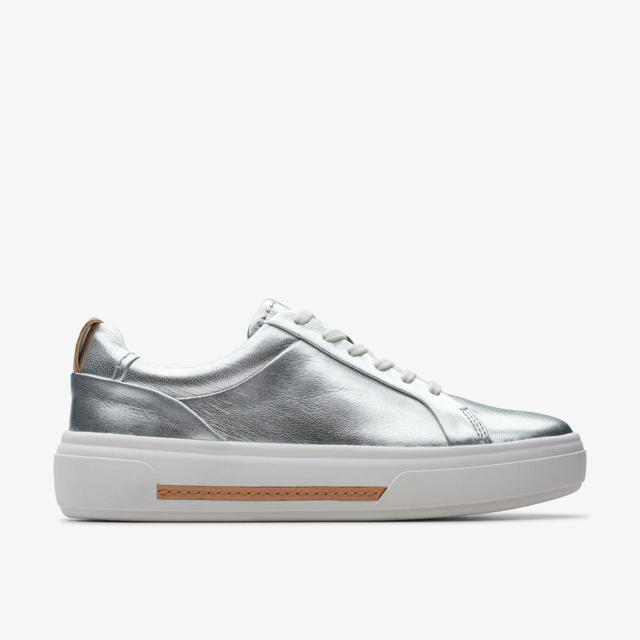 Hollyhock Walk Silver Leather Clarks Women