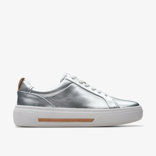 Hollyhock Walk Silver Leather Clarks Women