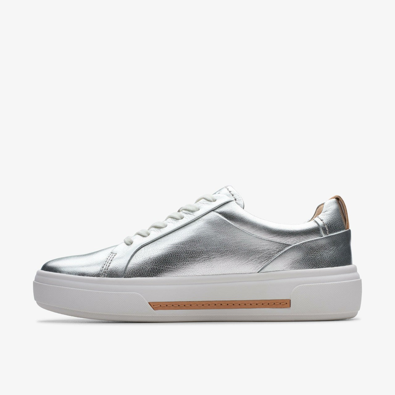 Hollyhock Walk Silver Leather Clarks Women