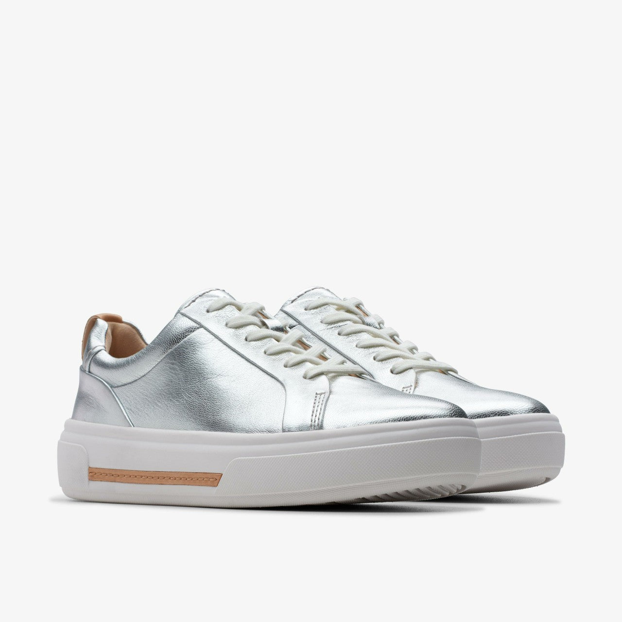 Hollyhock Walk Silver Leather Clarks Women