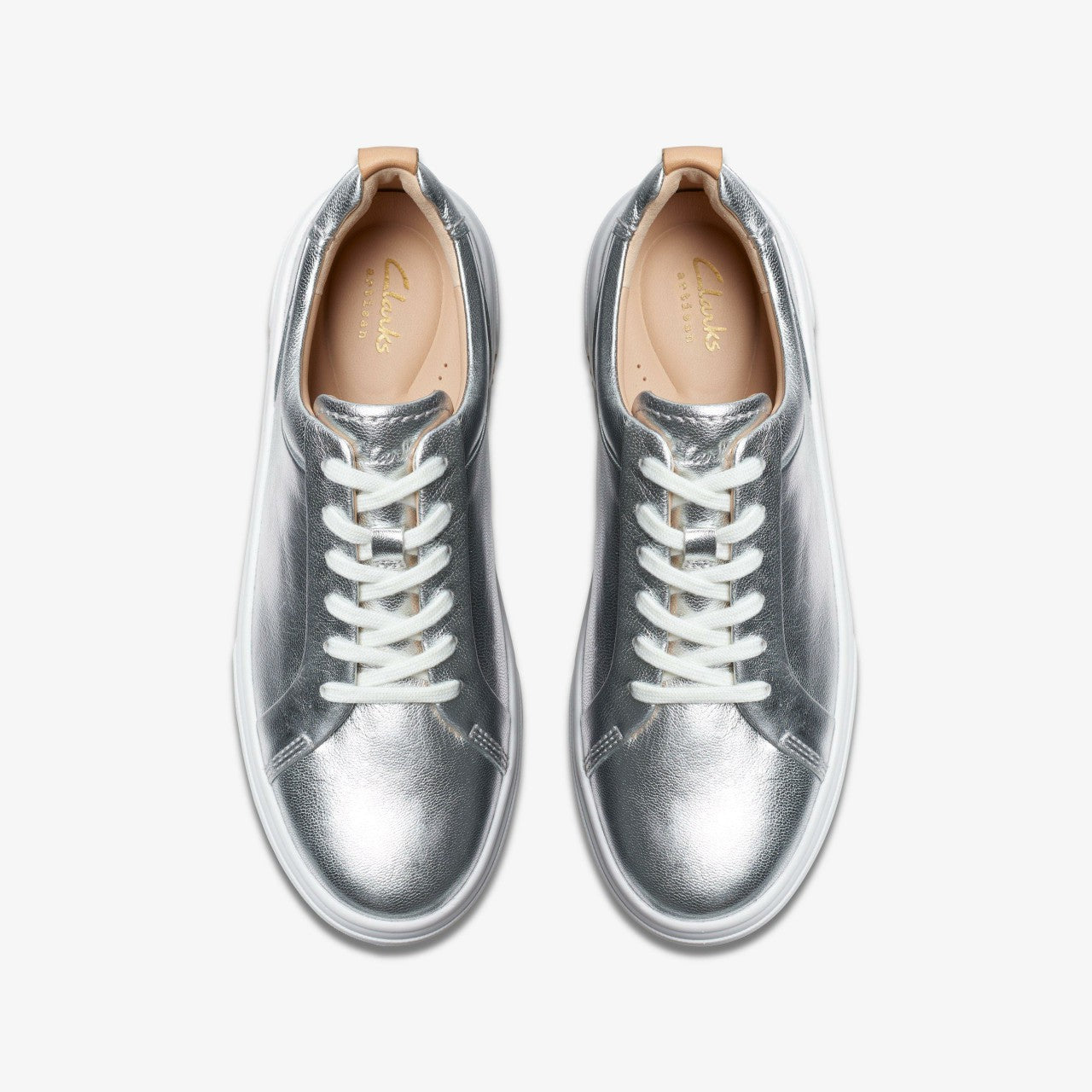 Hollyhock Walk Silver Leather Clarks Women