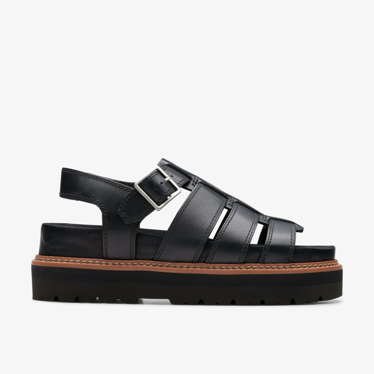 Orianna Twist Black Leather Clarks Women