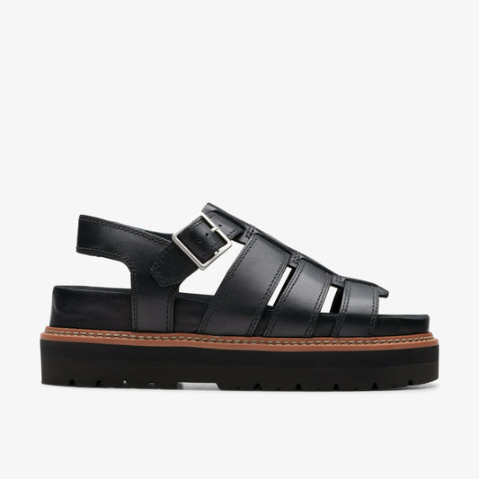Orianna Twist Black Leather Clarks Women