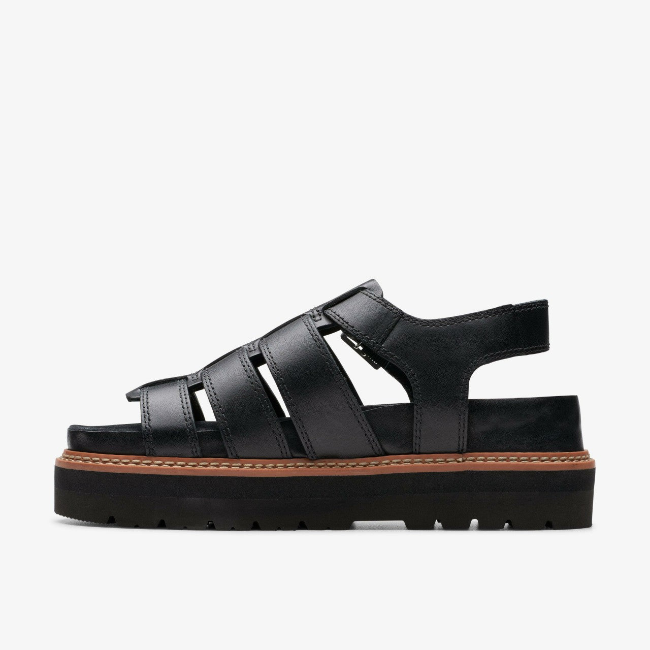 Orianna Twist Black Leather Clarks Women