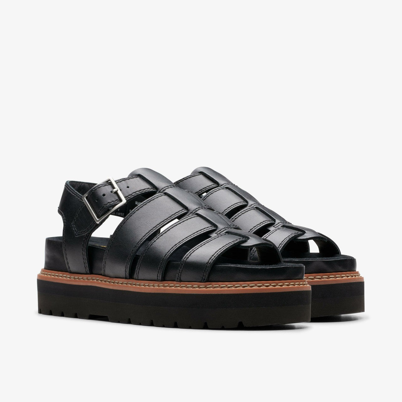 Orianna Twist Black Leather Clarks Women