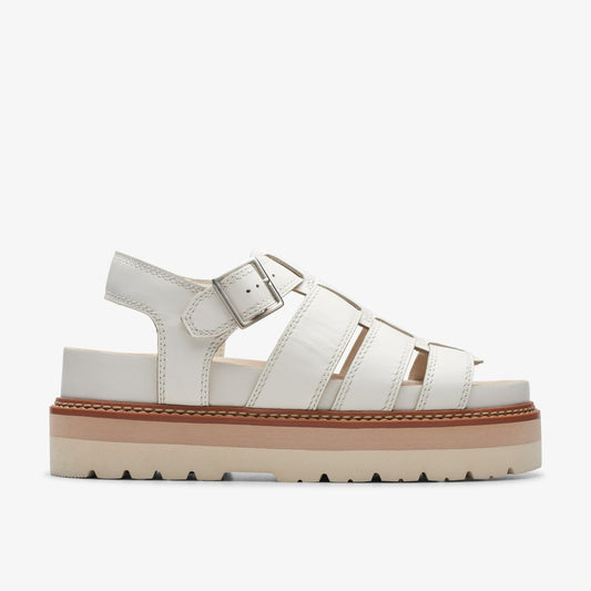 Orianna Twist Off White Leather Clarks Women
