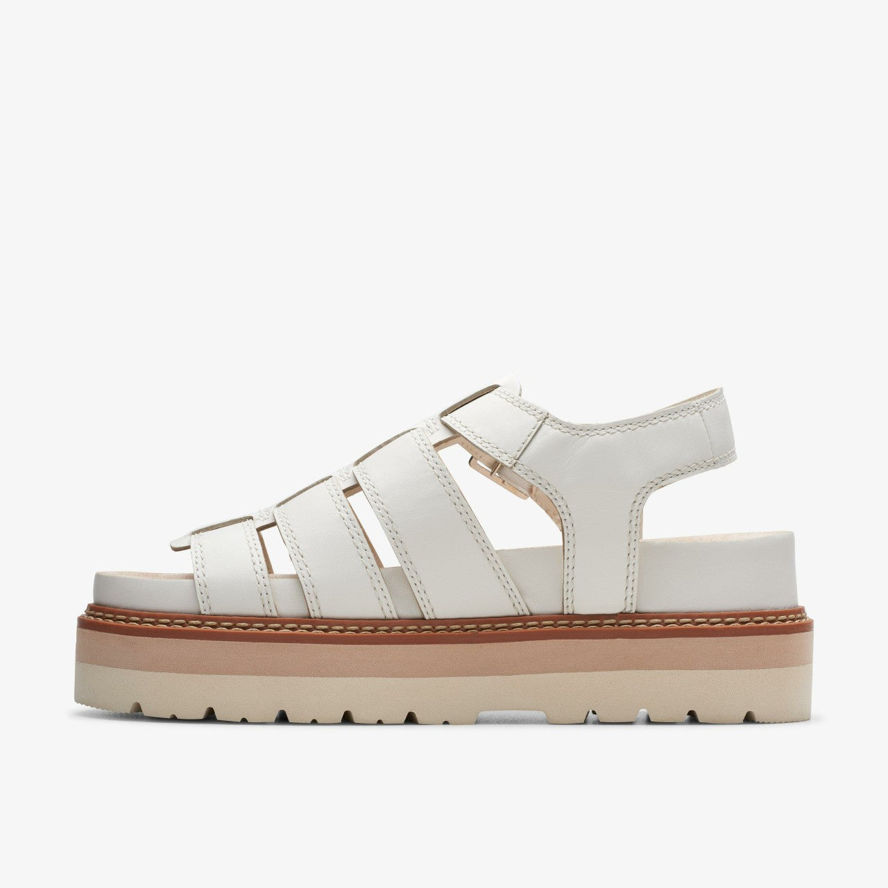 Orianna Twist Off White Leather Clarks Women