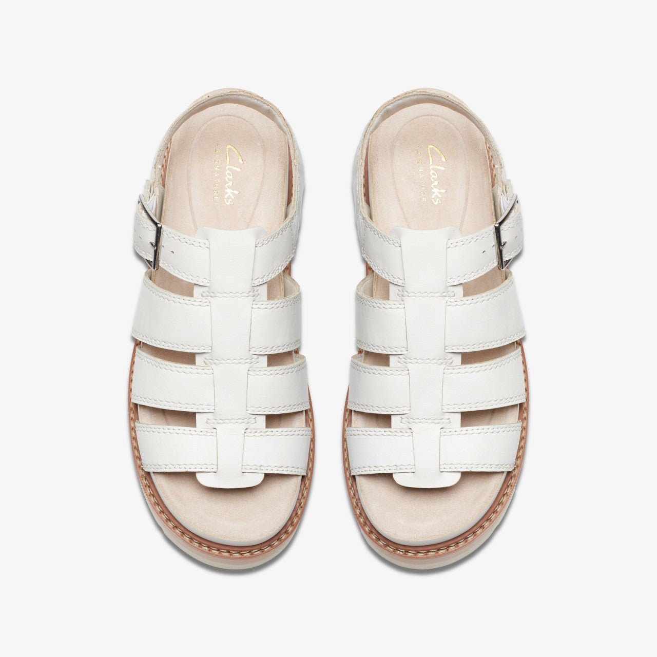 Orianna Twist Off White Leather Clarks Women
