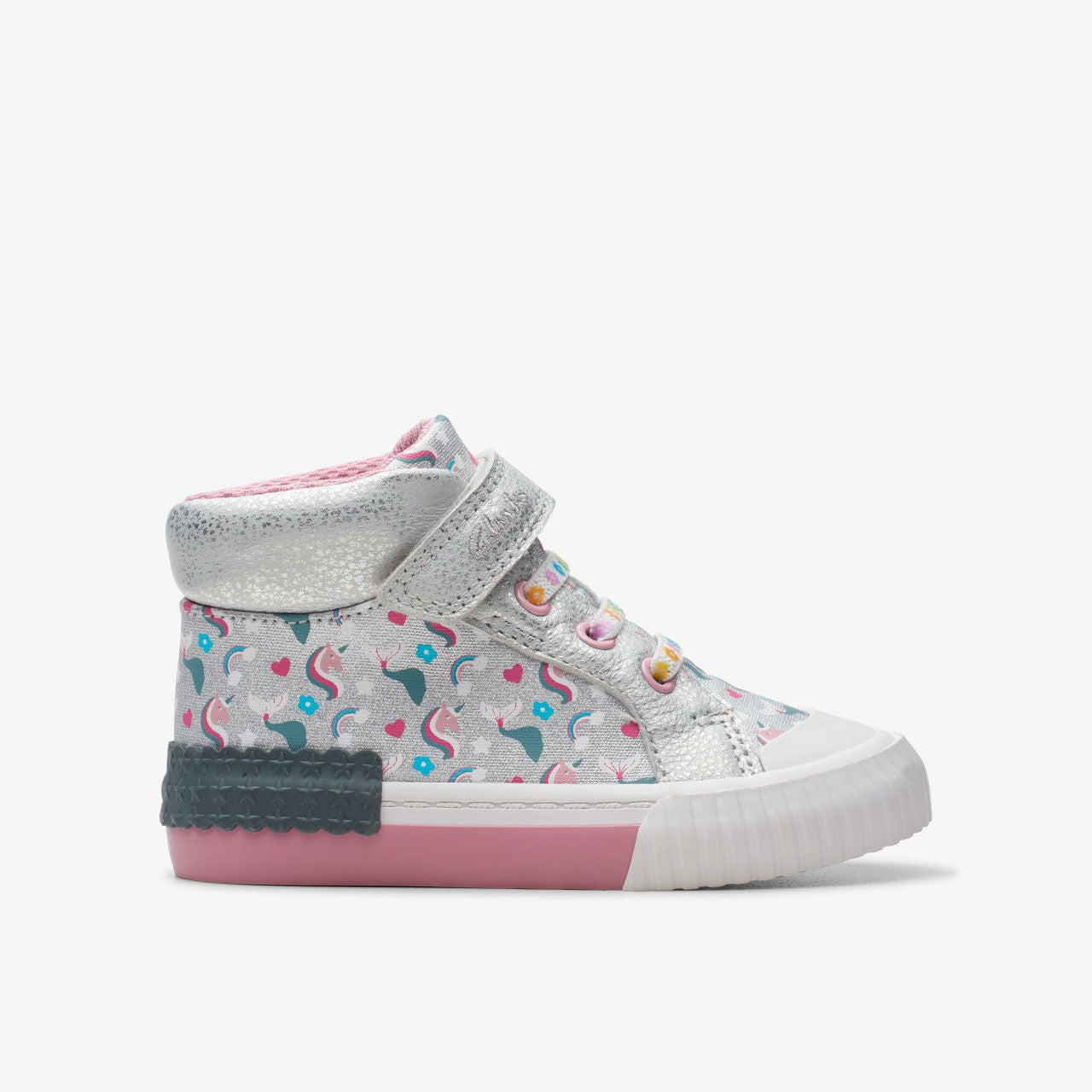 Foxing Halo Hi Toddler Silver Clarks Kids