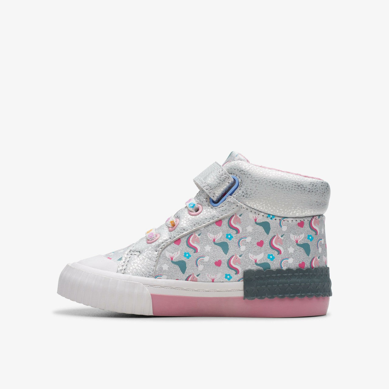 Foxing Halo Hi Toddler Silver Clarks Kids