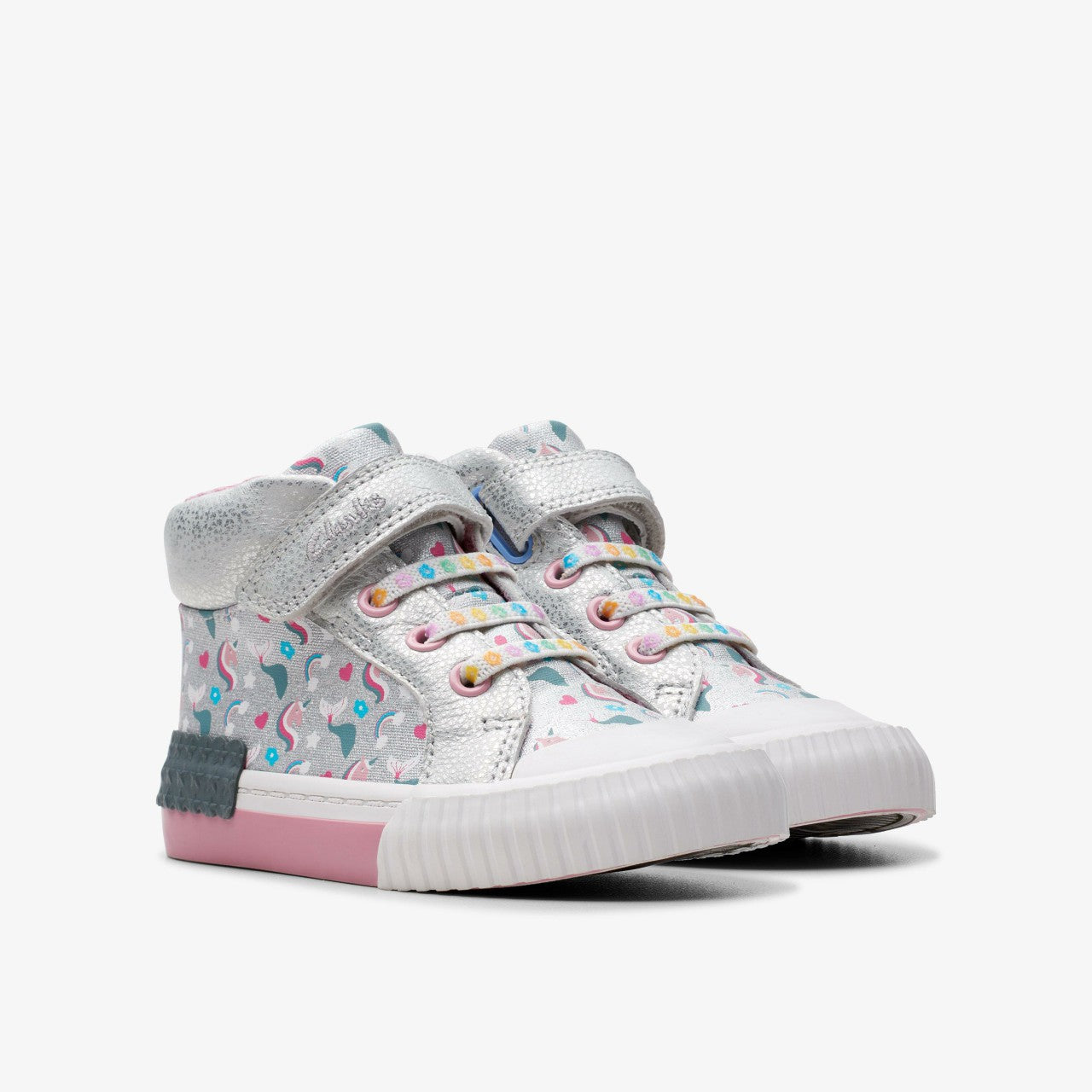 Foxing Halo Hi Toddler Silver Clarks Kids