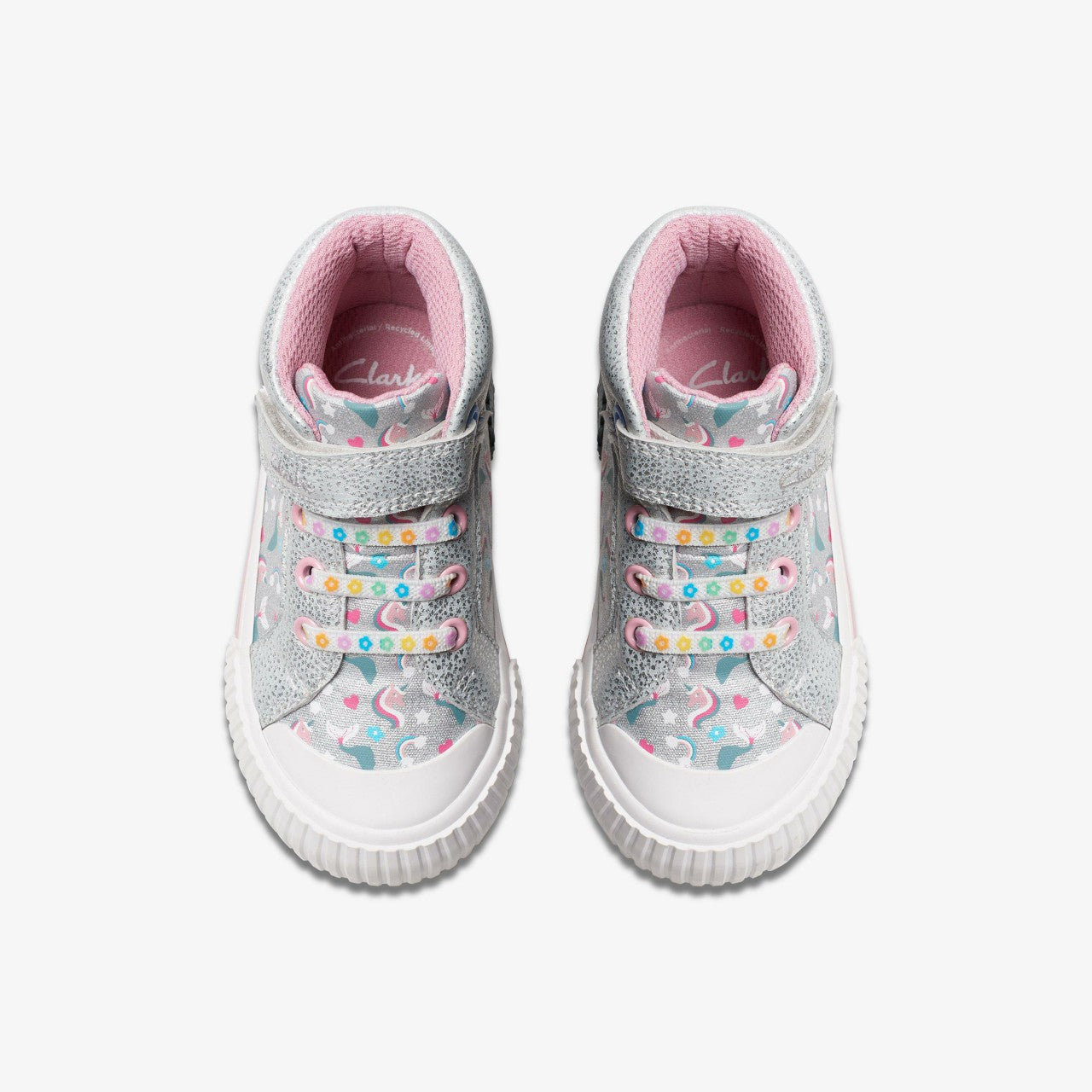Foxing Halo Hi Toddler Silver Clarks Kids