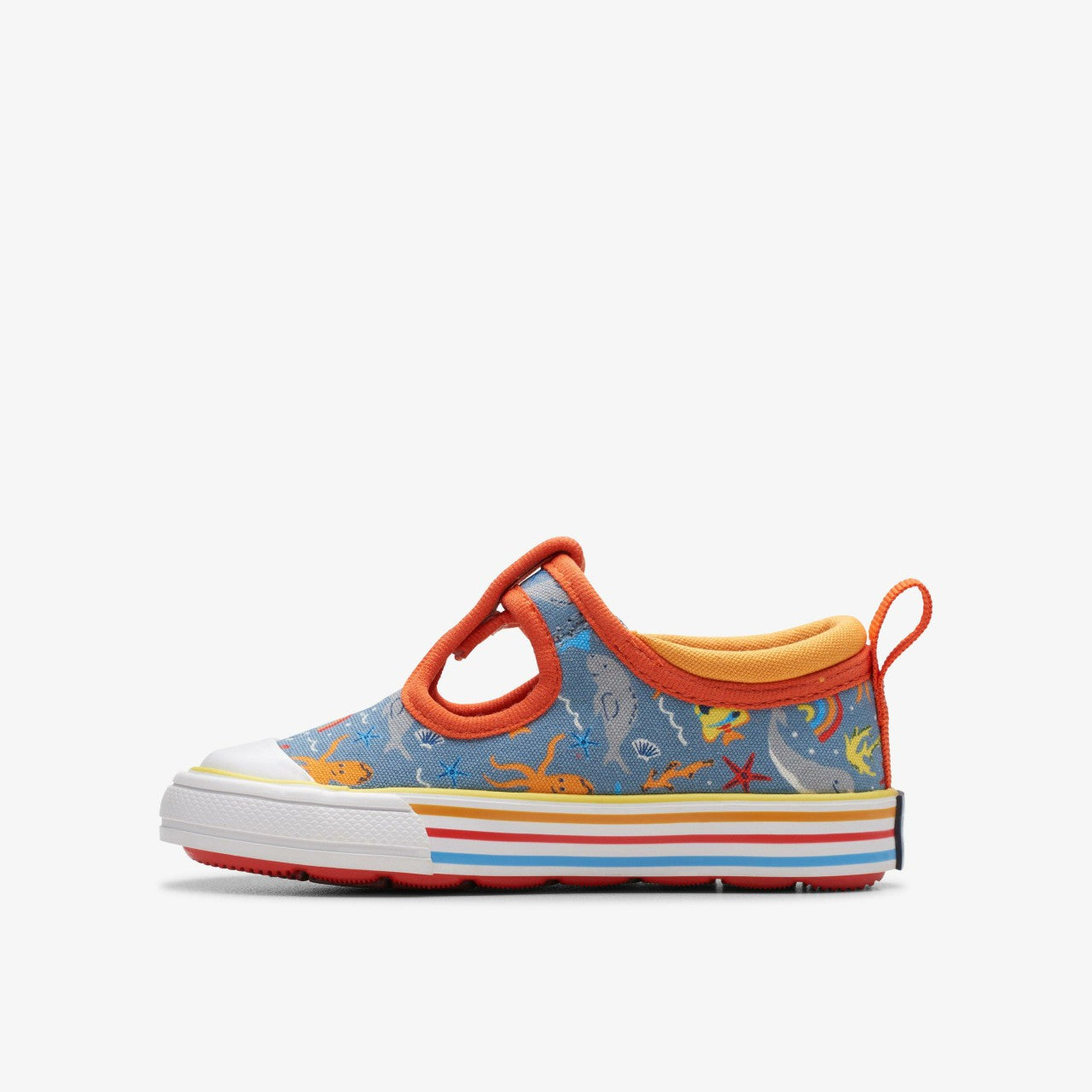 Foxing Fish Toddler Grey Print Clarks Kids