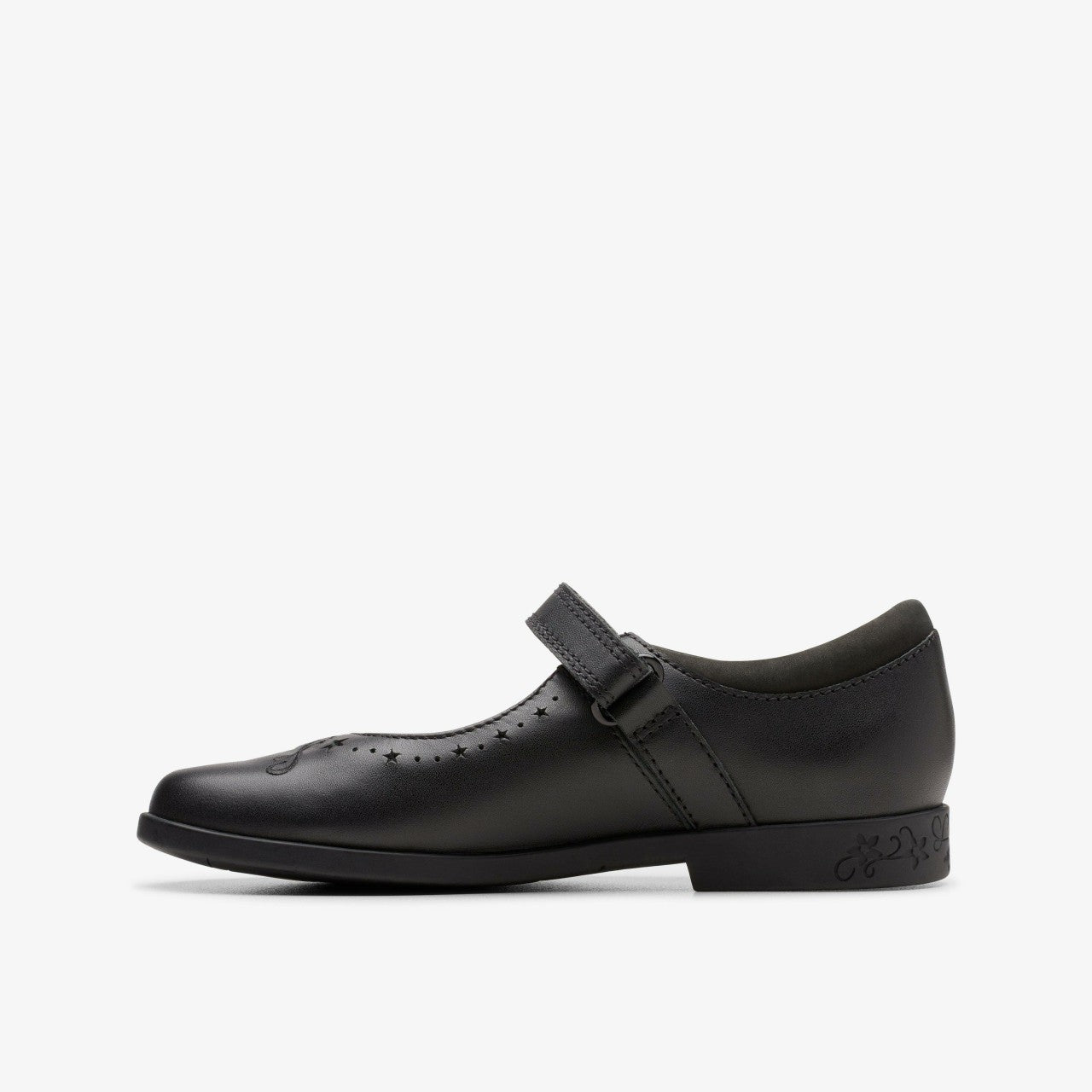 Lock Magic Kid Black Leather Clarks Kids