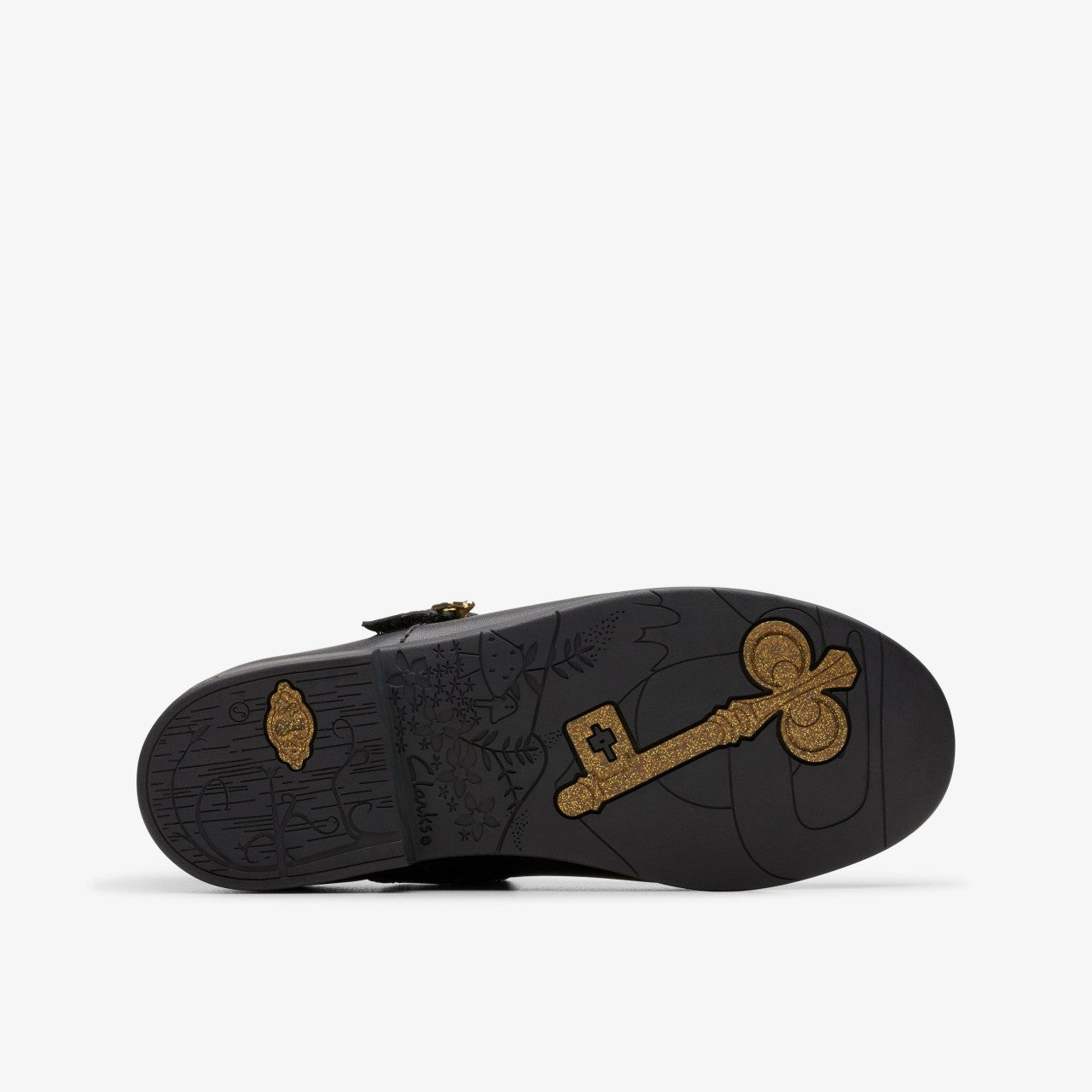 Lock Magic Kid Black Leather Clarks Kids