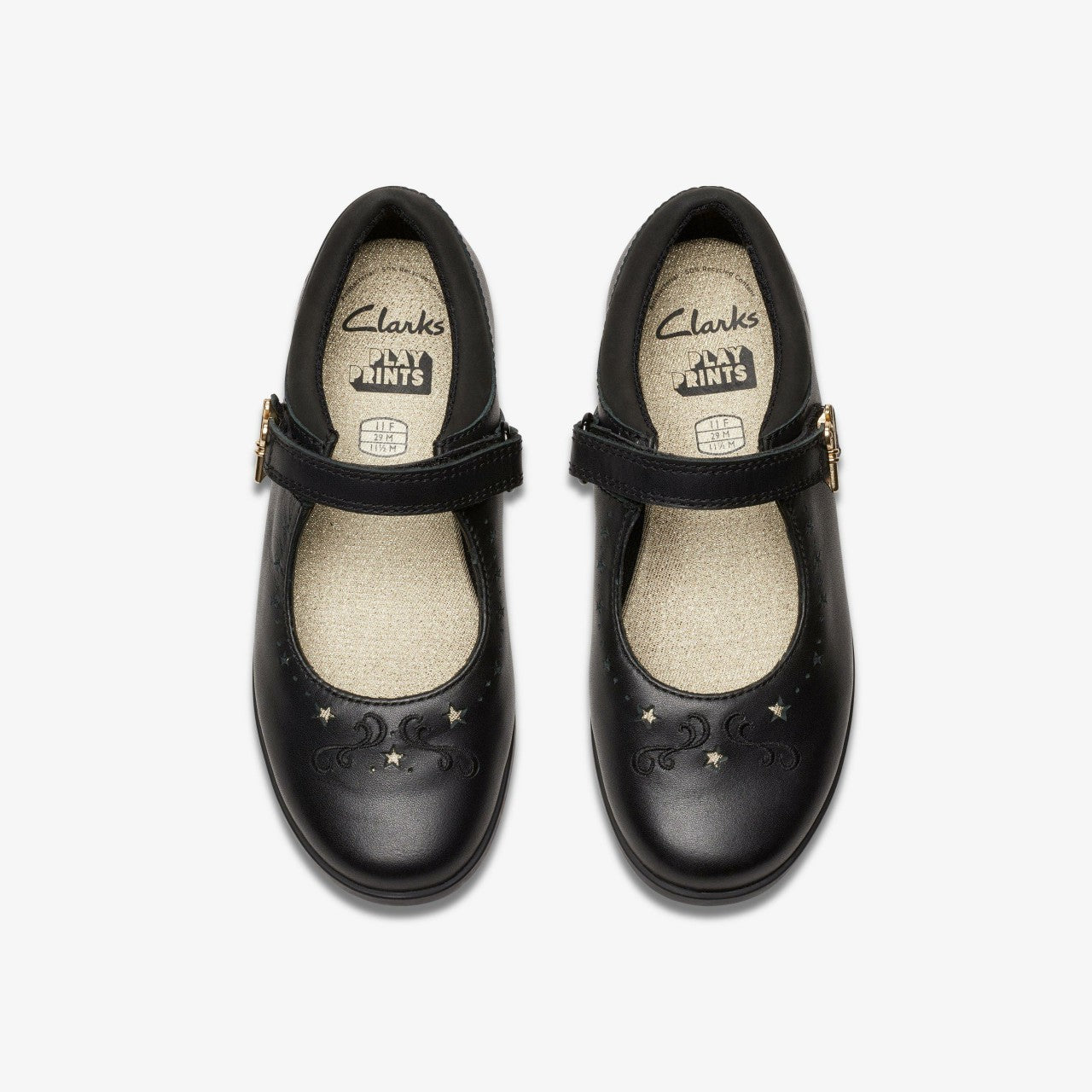 Lock Magic Kid Black Leather Clarks Kids